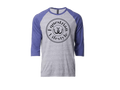 Equestrian Lifestyle 3/4 Raglan Sleeve Shirt – Oxford Heather Blue Horseshoe