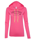Equestrian Lifestyle Hooded T-Shirt – Bright Pink Phrase