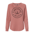 Equestrian Lifestyle Woman's Crewneck Sweatshirt – Dusty Rose California Wave Horseshoe