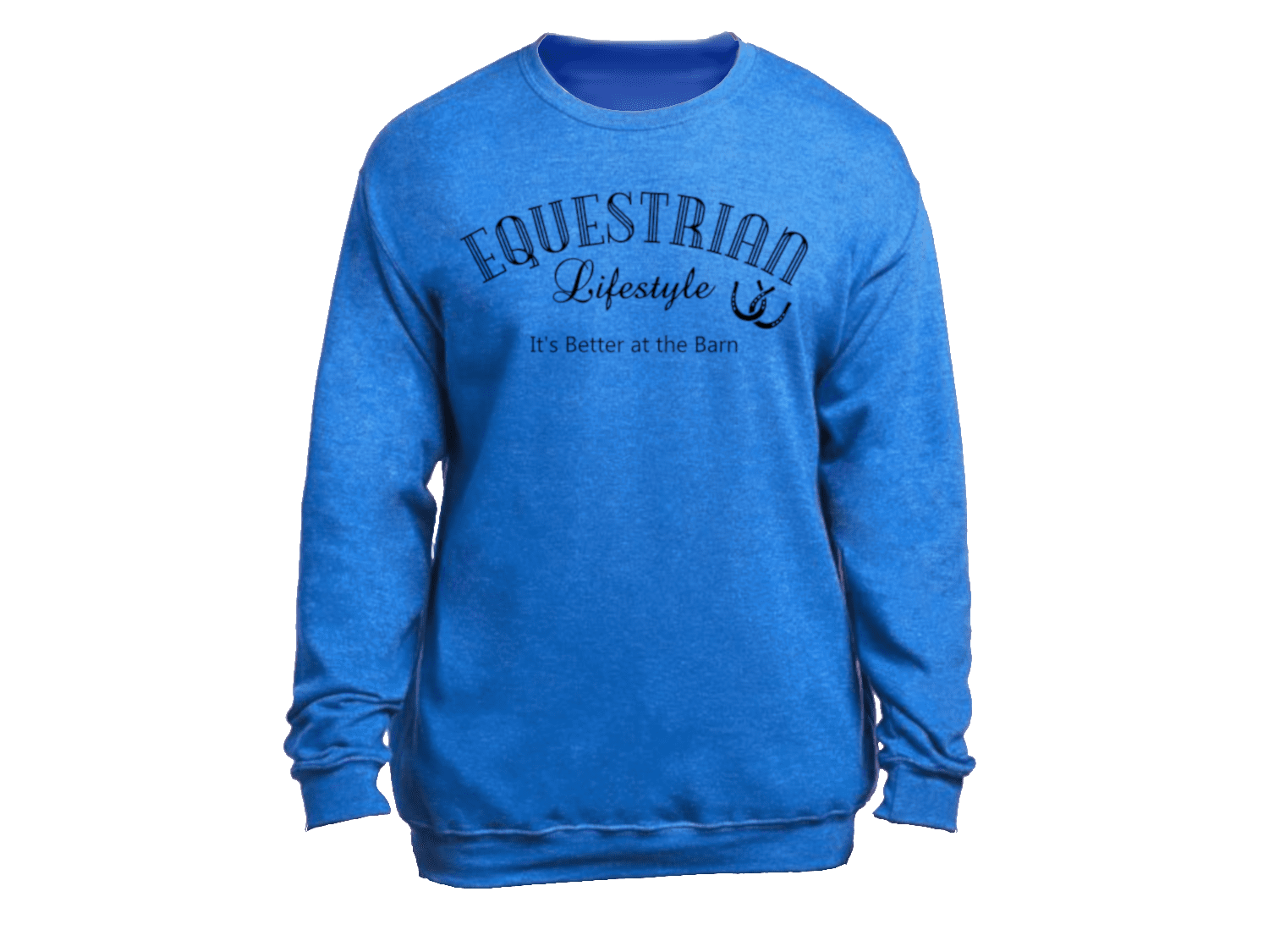 Equestrian Lifestyle Crewneck Sweatshirt – Heather Royal Phrase