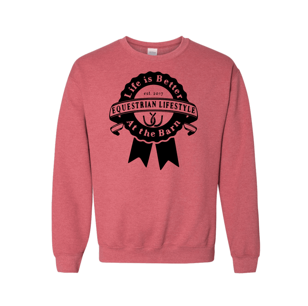 Equestrian Lifestyle Crewneck Sweatshirt – Heather Sport Scarlet Ribbon