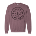 Equestrian Lifestyle Crewneck Sweatshirt – Heather Sport Maroon Horseshoe