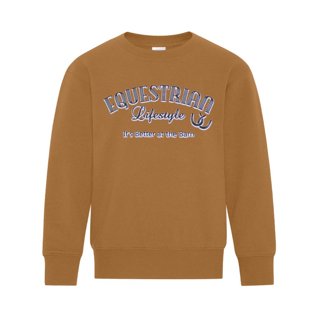 Equestrian Lifestyle Youth Crewneck Sweatshirt – Saddle